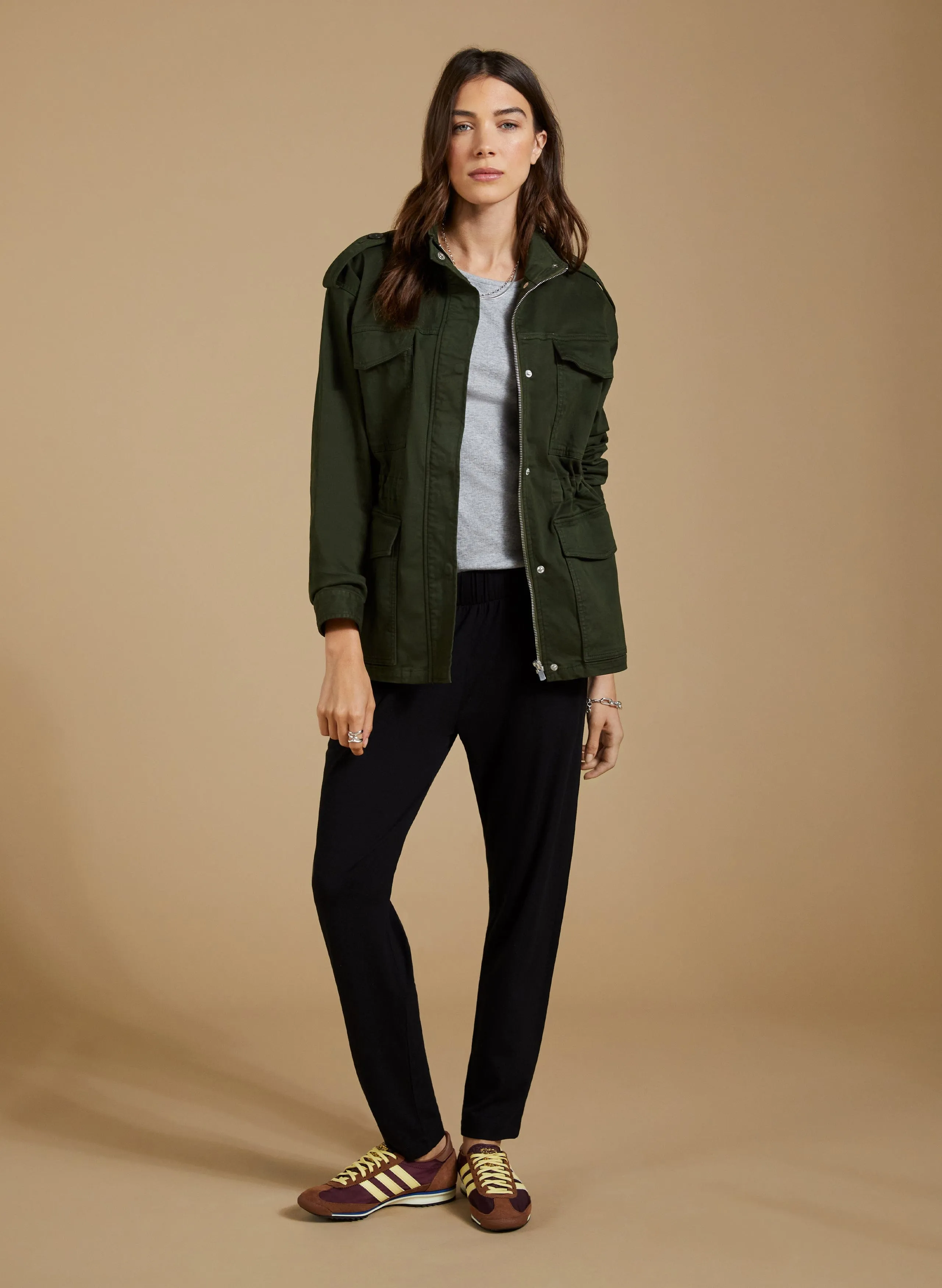 Anna Organic Cotton Jacket | Deep Khaki