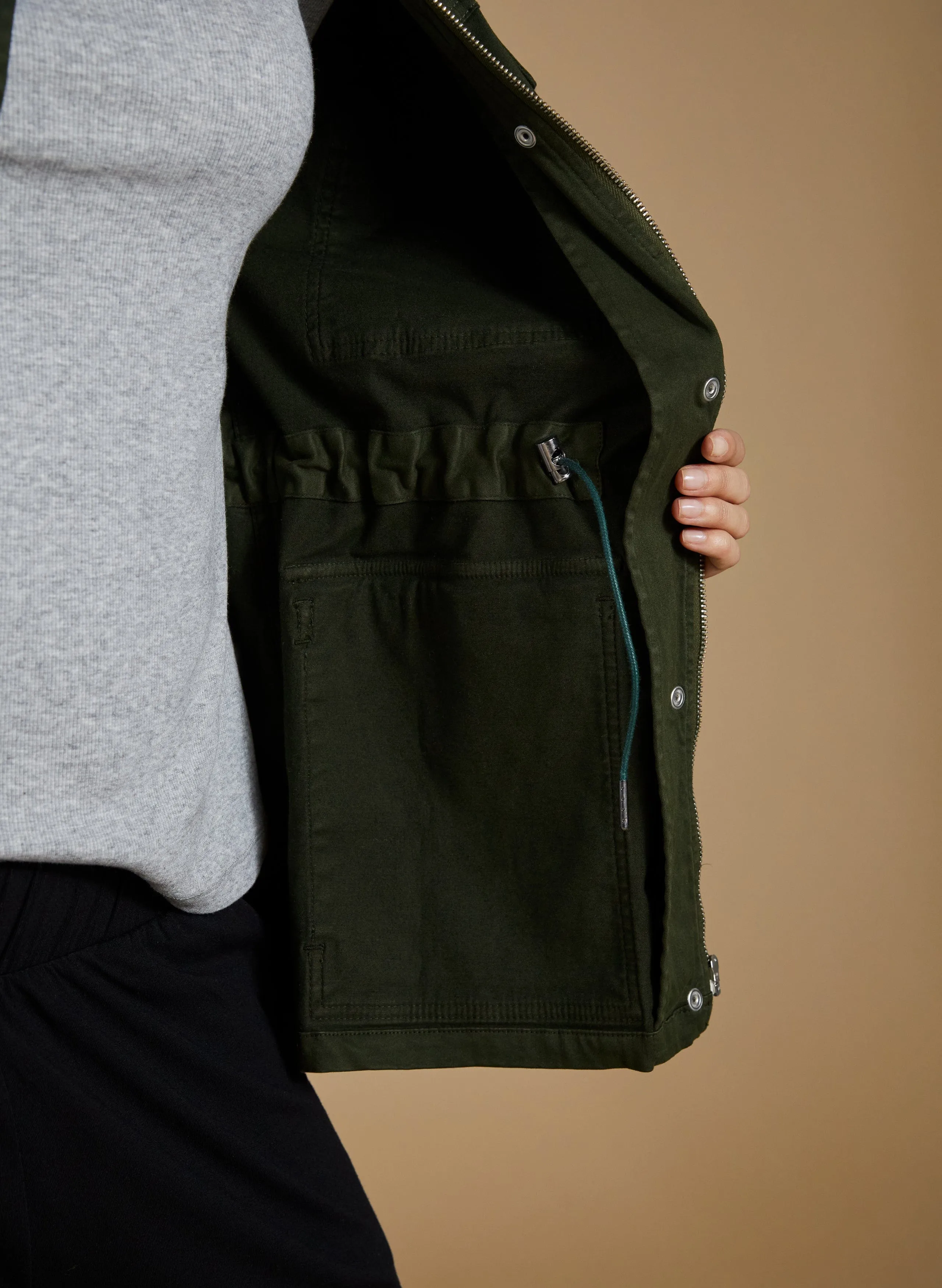 Anna Organic Cotton Jacket | Deep Khaki