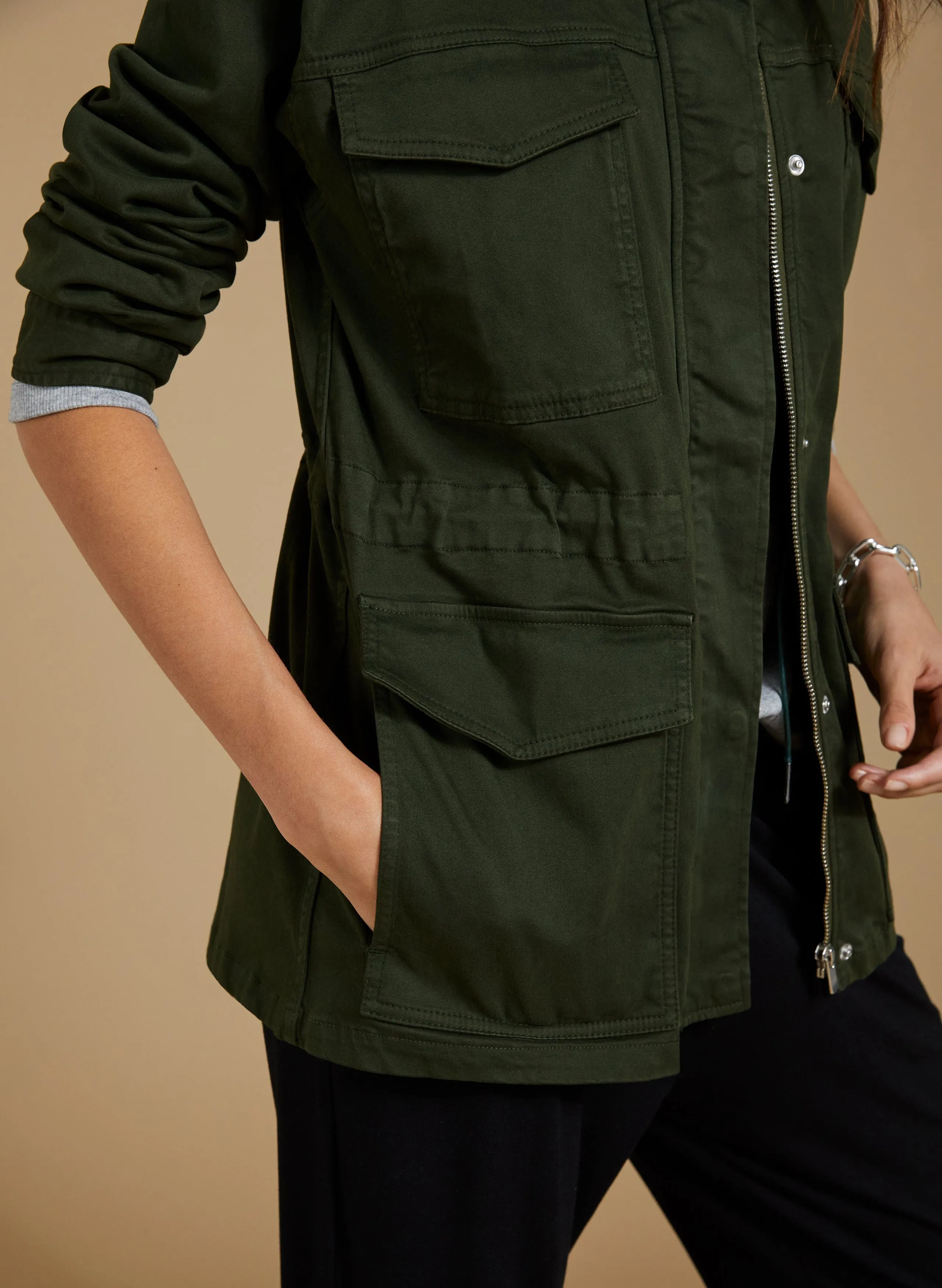 Anna Organic Cotton Jacket | Deep Khaki