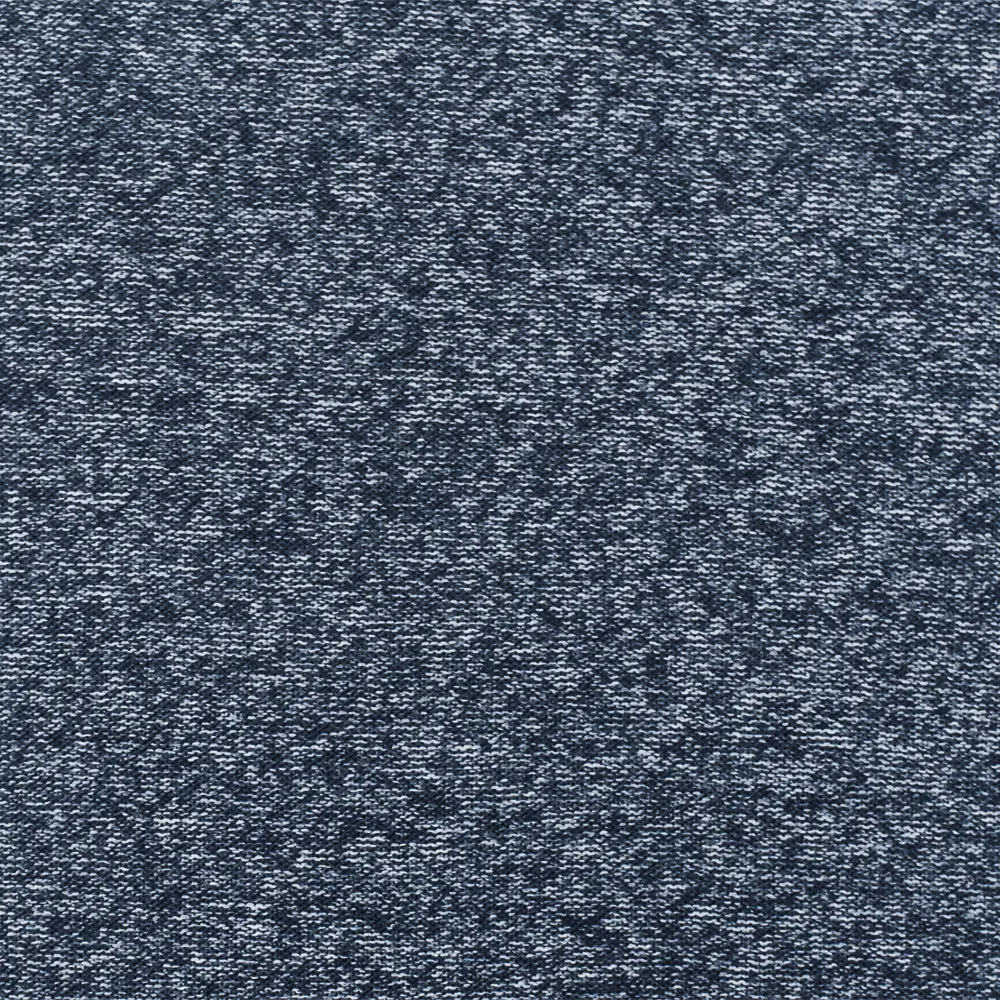 Blue-White Slub Stretch Rayon Blend Brushed Back Jersey Knit Fabric