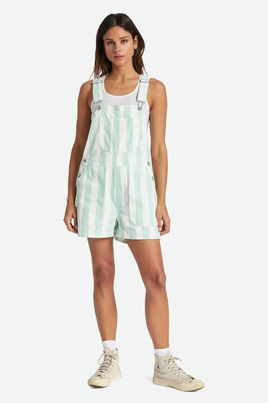 Brixton Costa Short Overall - Seafoam