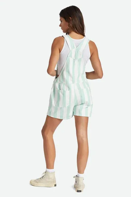Brixton Costa Short Overall - Seafoam
