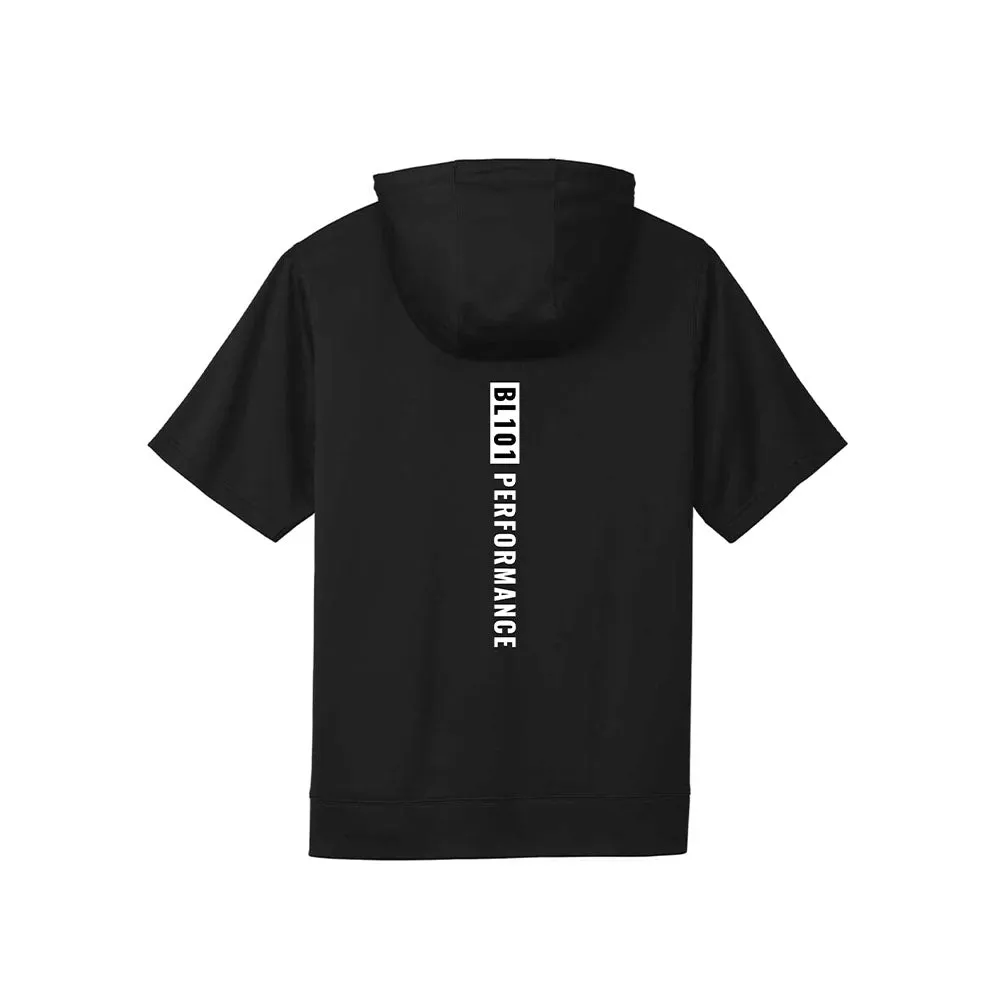 BSBL-SZN Youth Short Sleeve Hoodie V2 Black/White