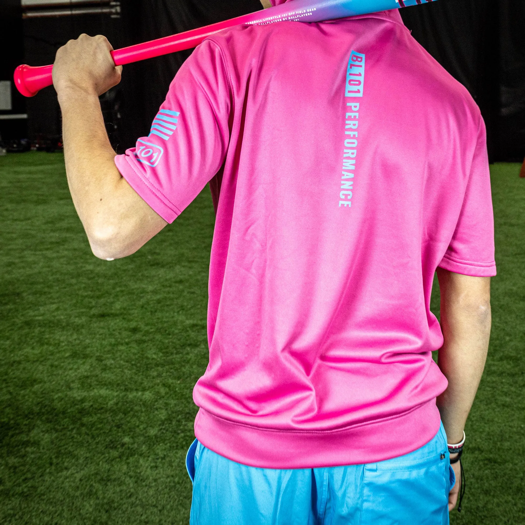 BSBL-SZN Youth Short Sleeve Hoodie V2 Cotton Candy Pink