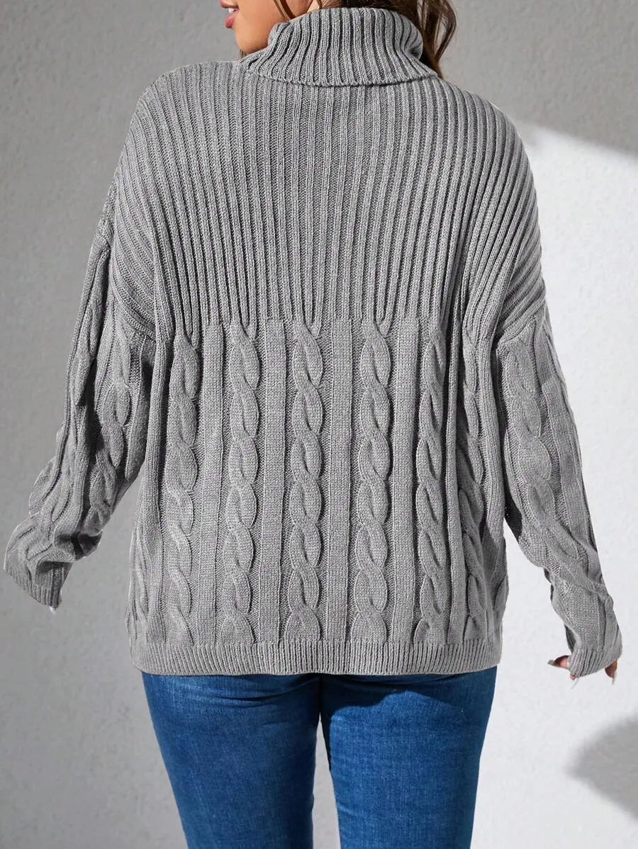 Cable Knit Pullovers Sweater