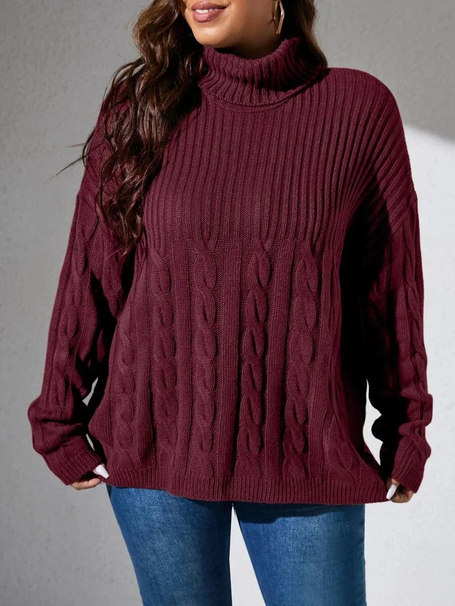 Cable Knit Pullovers Sweater