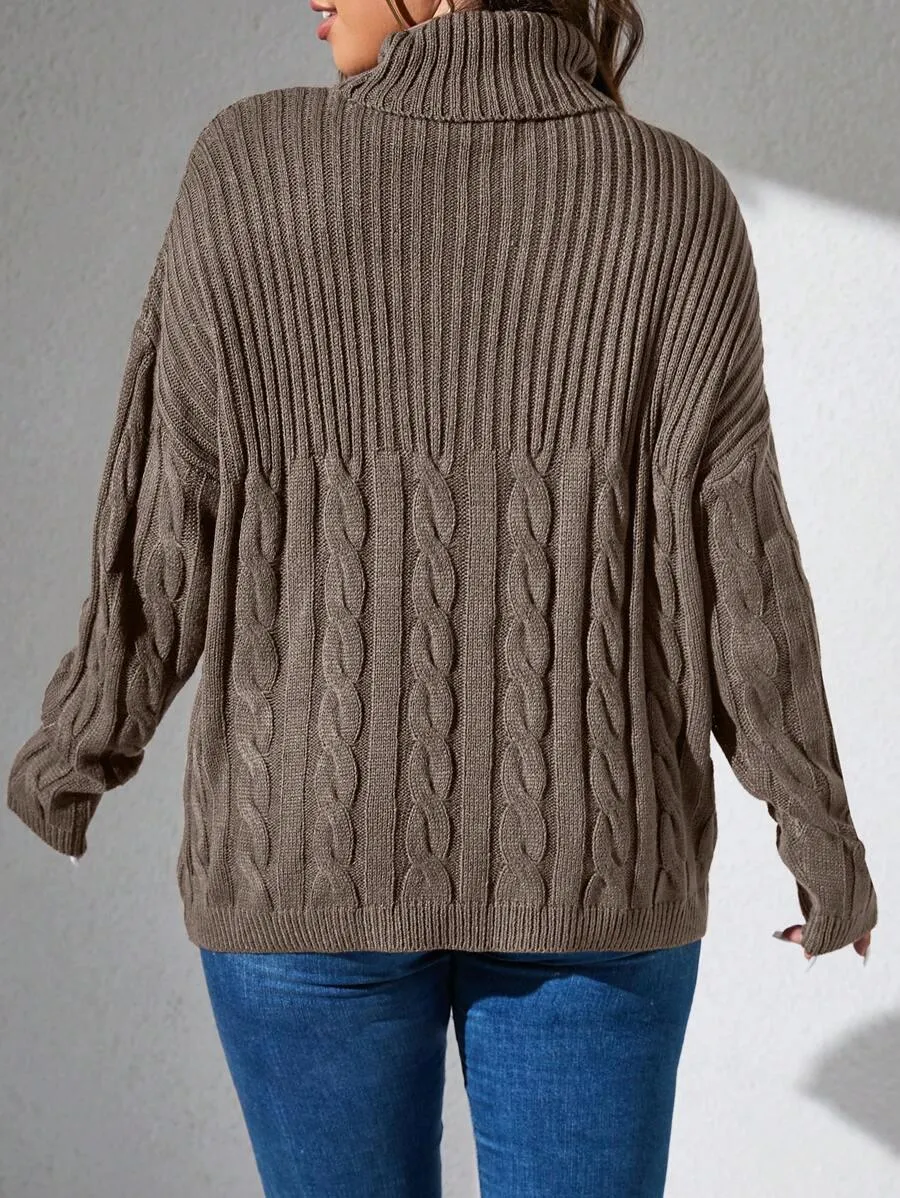 Cable Knit Pullovers Sweater