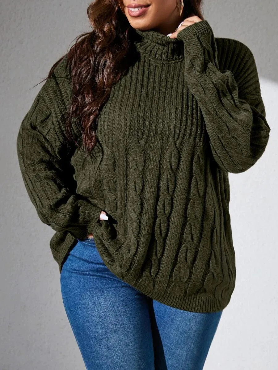 Cable Knit Pullovers Sweater