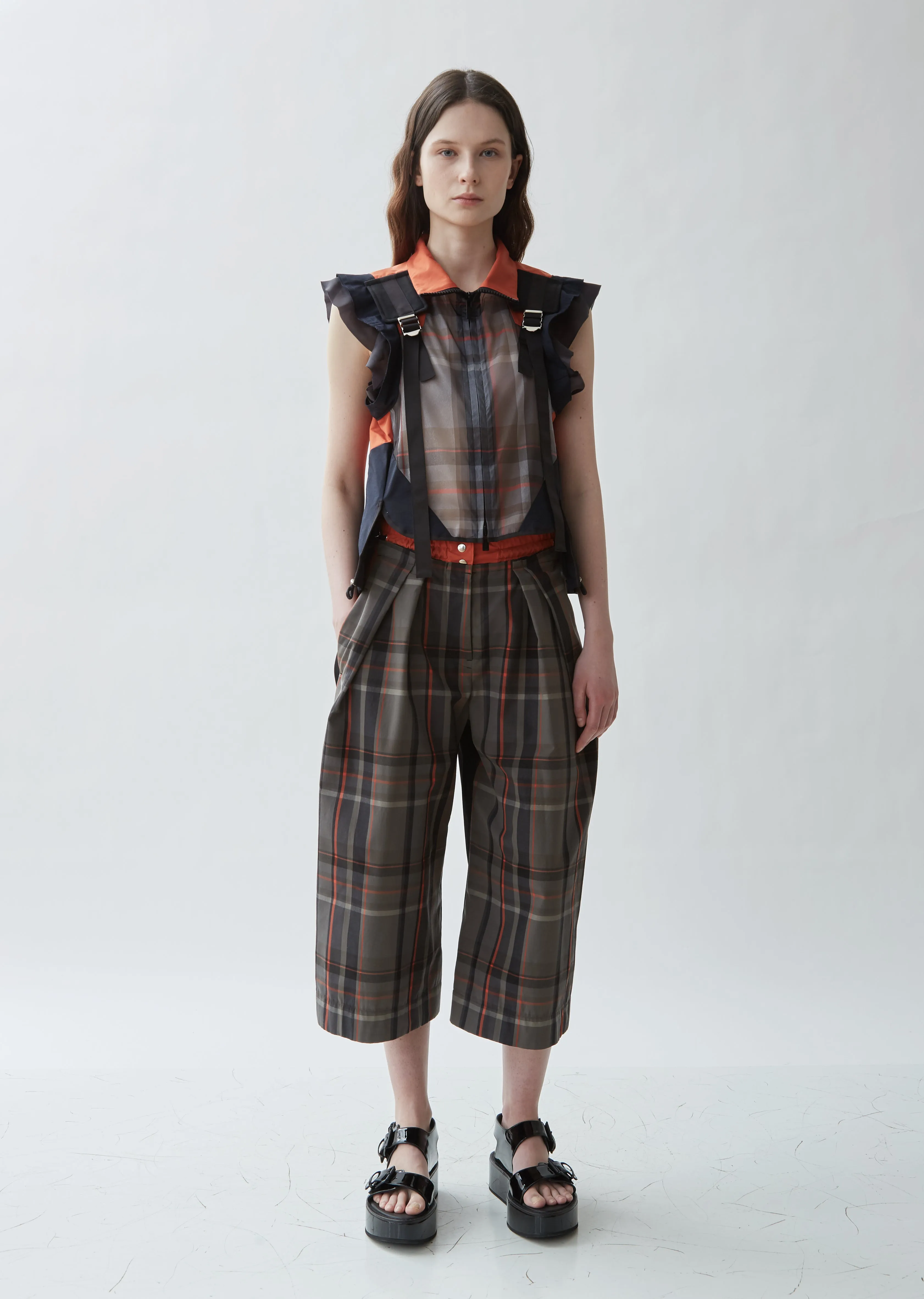 Check Organza Vest