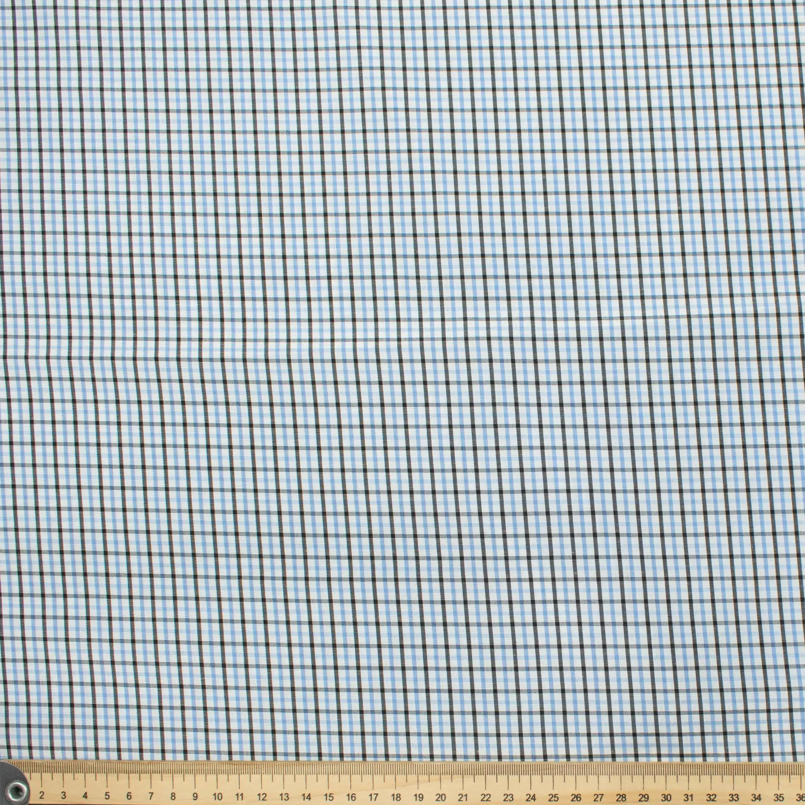 Check Shirting Design-17 Blue & Black