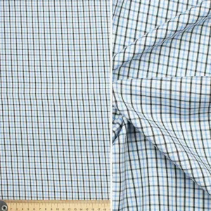 Check Shirting Design-17 Blue & Black