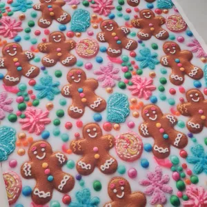 Colourful Gingerbread man Sweatshirt Jersey, remnant 60cm
