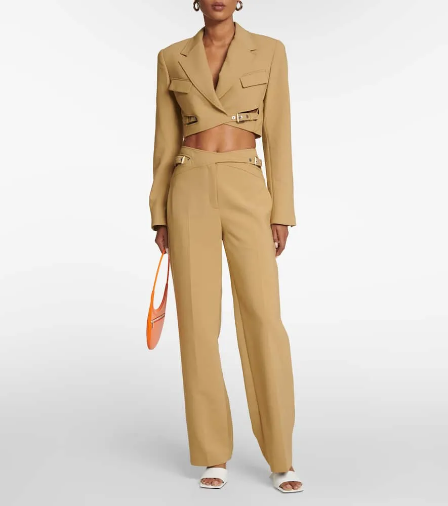 Dion Lee Interlock belted cropped blazer