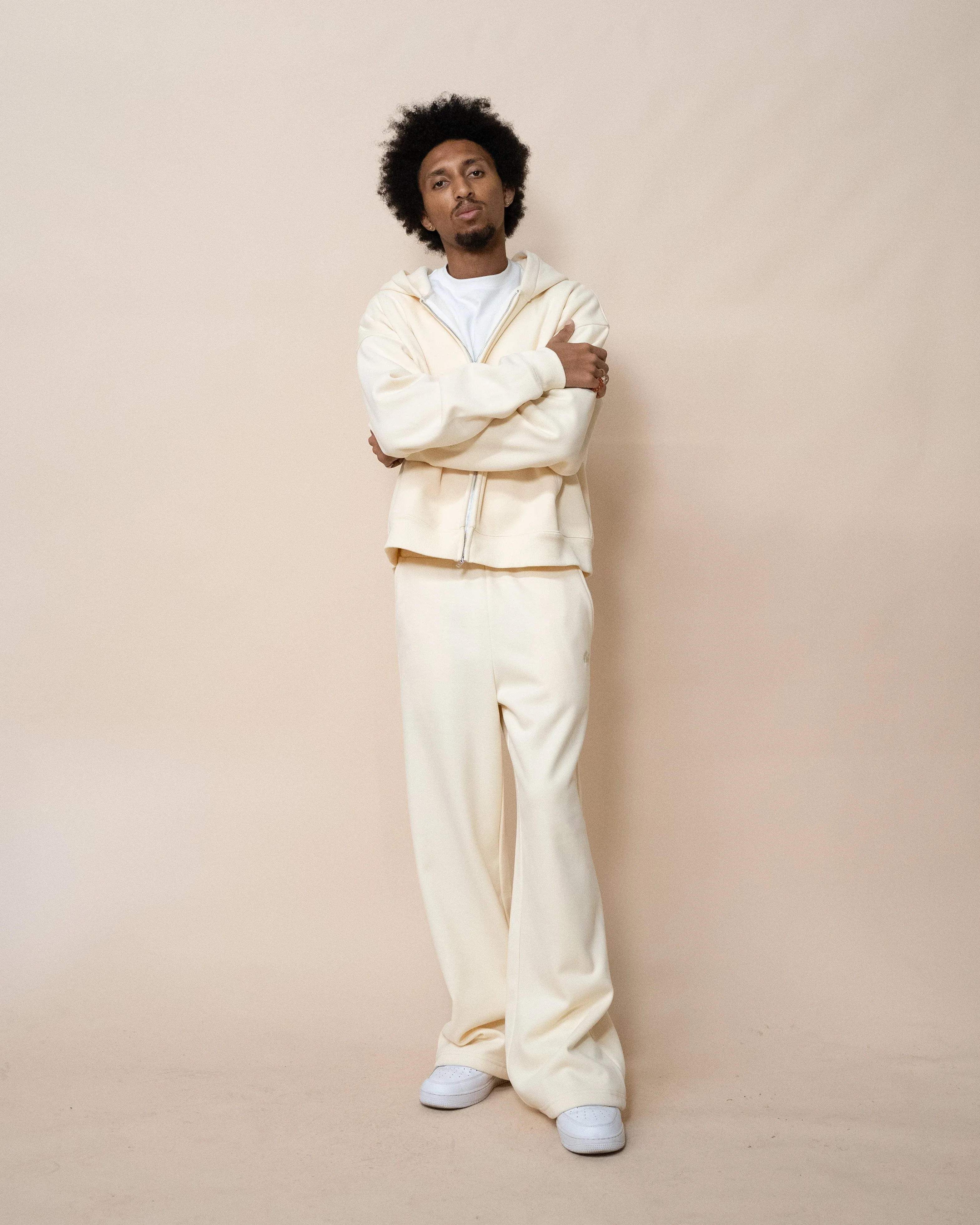 EPTM PERFECT ZIP UP HOODIE - CREAM