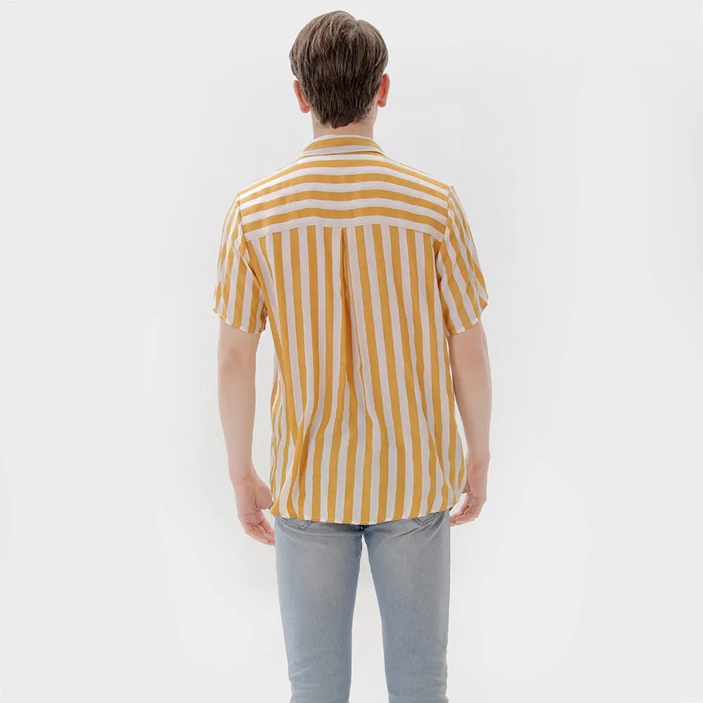 Family Matching Strip Print Dresses and T-shirts Sets