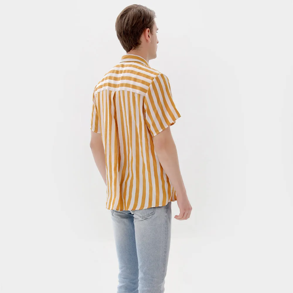 Family Matching Strip Print Dresses and T-shirts Sets