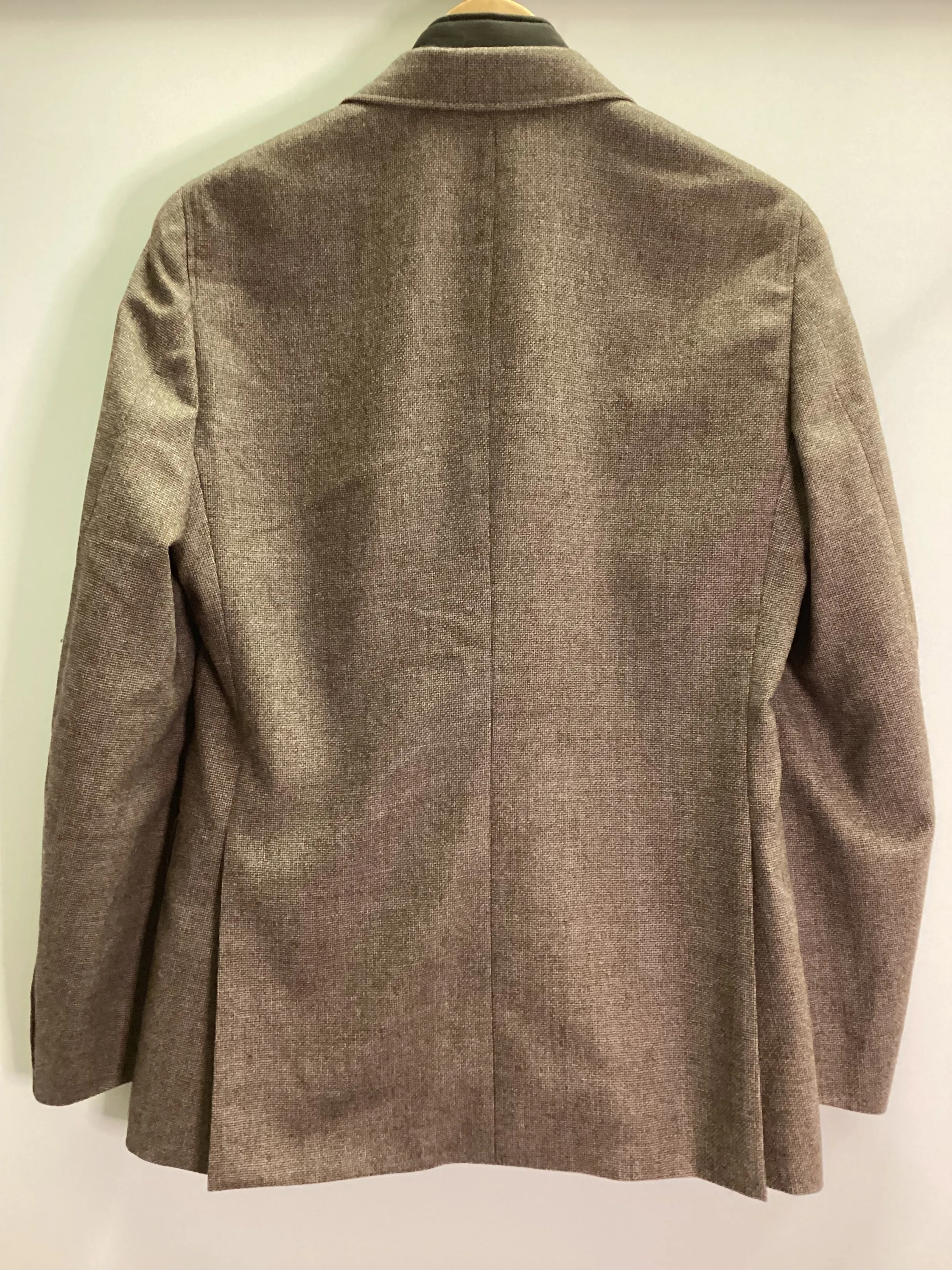 Hackett London 100% Wool Brown Textured Bib Blazer Size 38