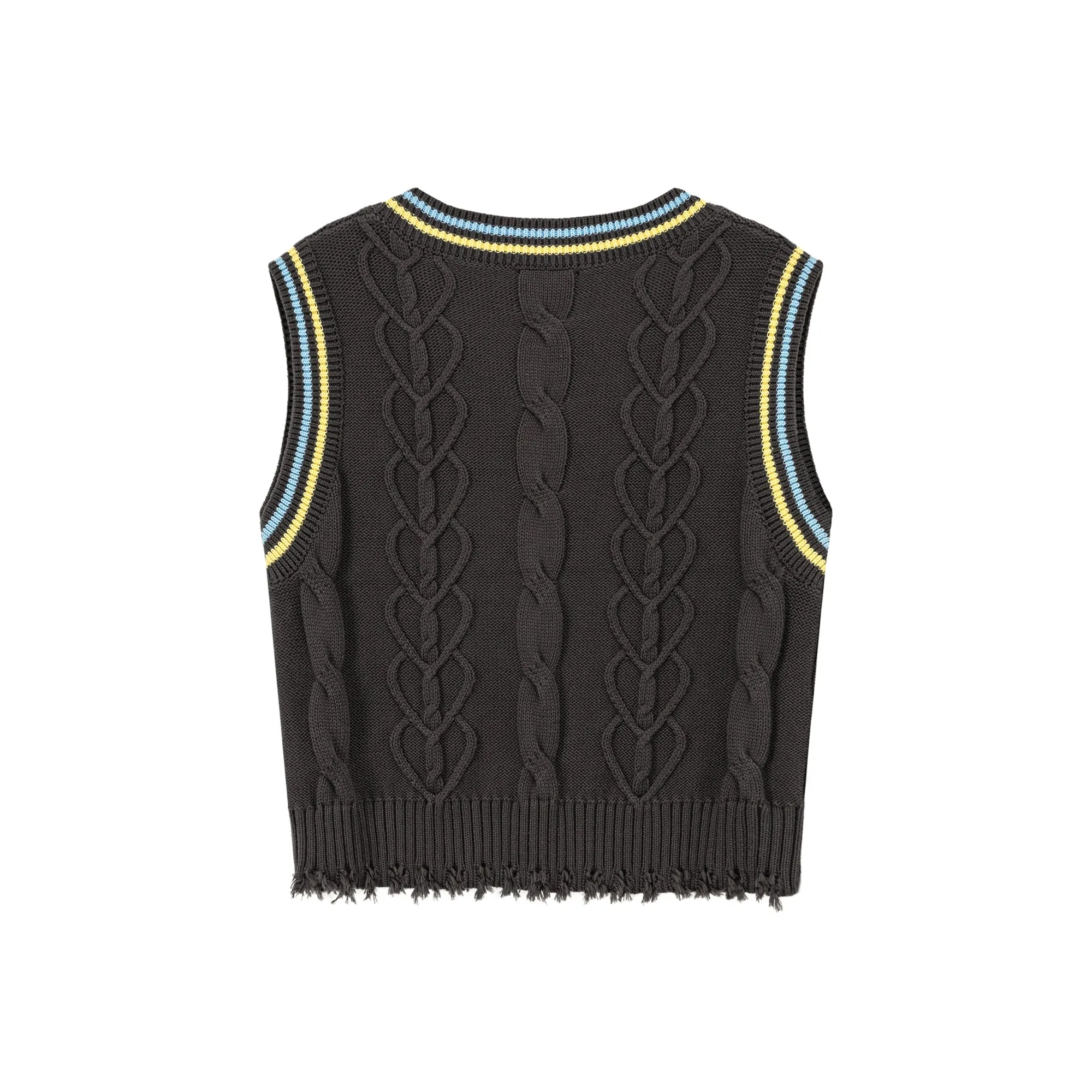 Heart Twist Knit Sweater Vest