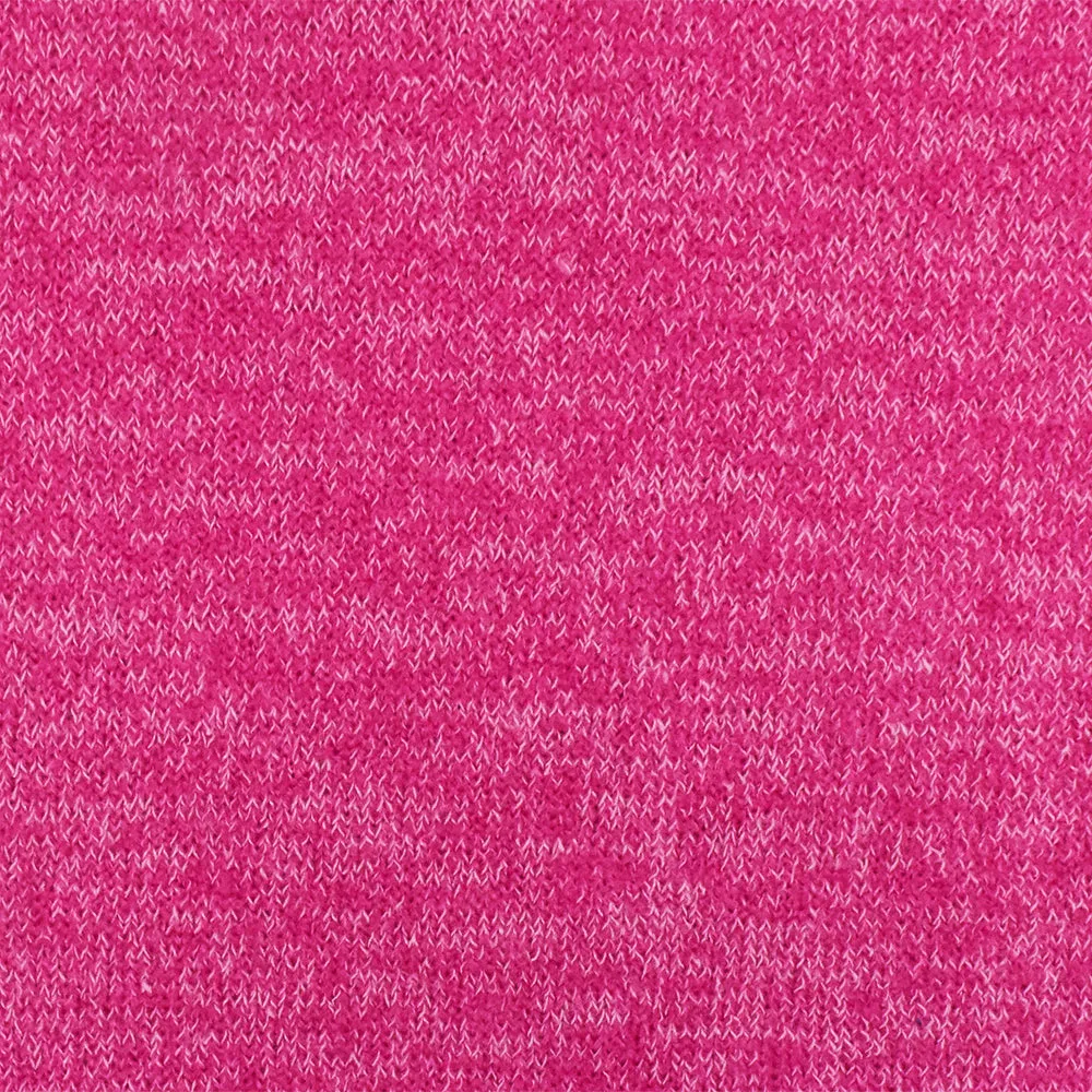 Hot Pink-White Texture Stretch Poly Jersey Knit Fabric