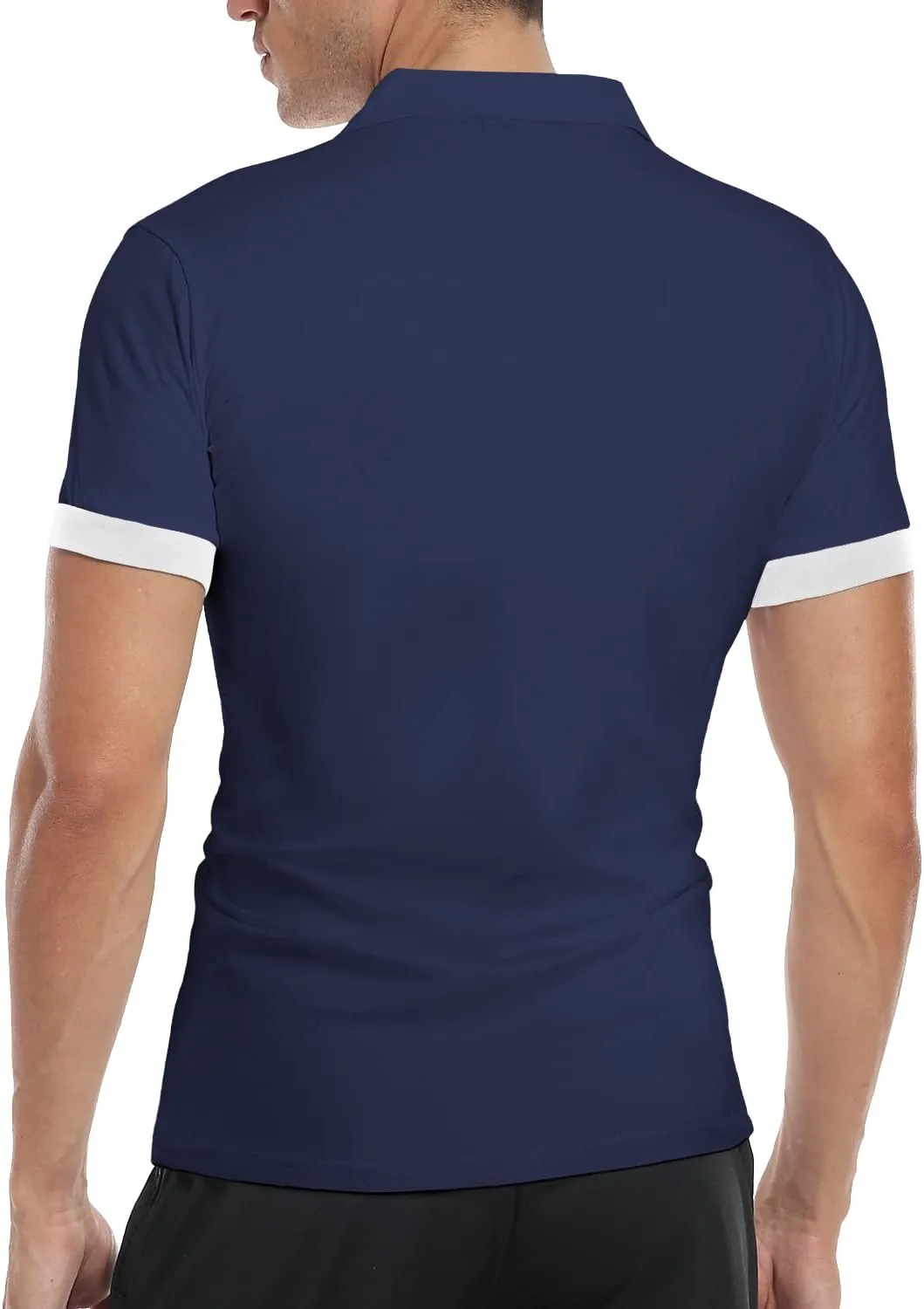 KUYIGO Men's Short Sleeve Polo Shirts Casual Slim Fit Basic Designed Cotton Shirt Tops