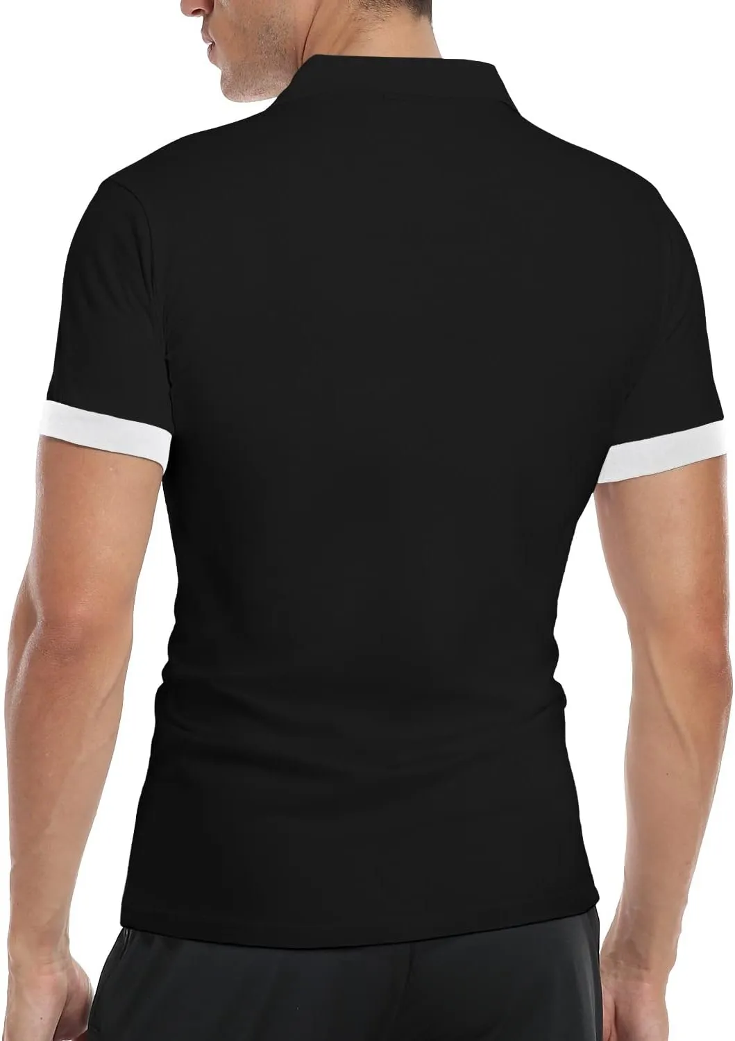 KUYIGO Men's Short Sleeve Polo Shirts Casual Slim Fit Basic Designed Cotton Shirt Tops