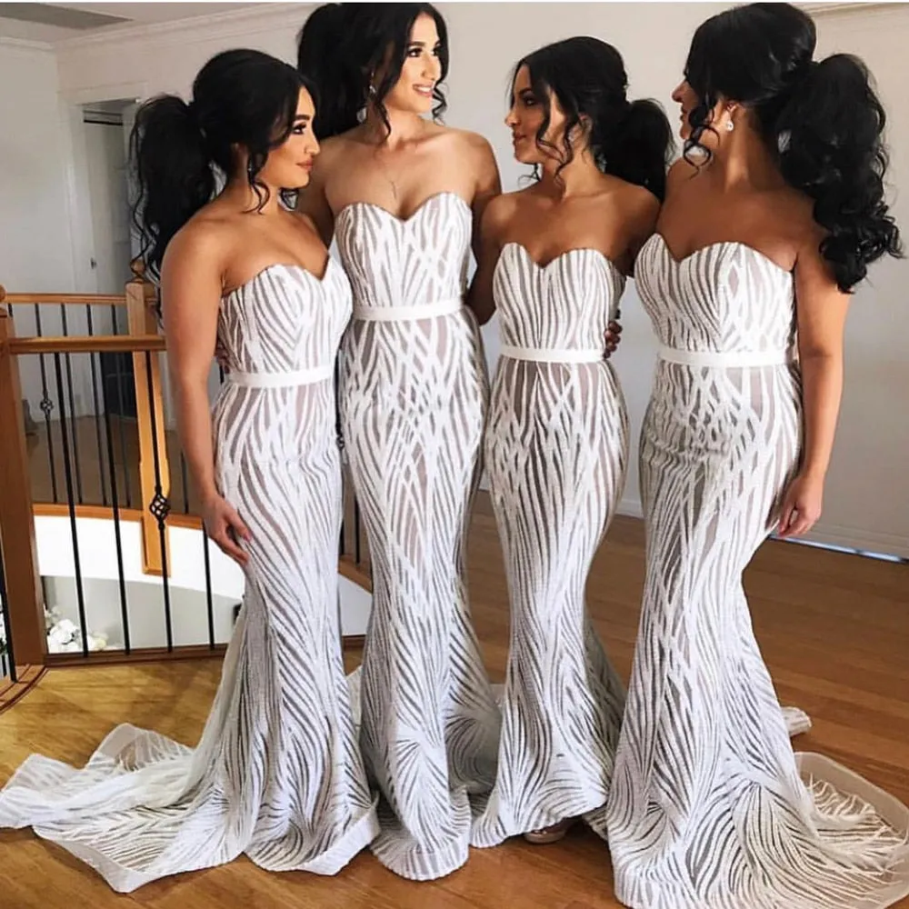 Long White Cream Tone Bodycon Dress Brides and Bridesmaid Bridal Gown