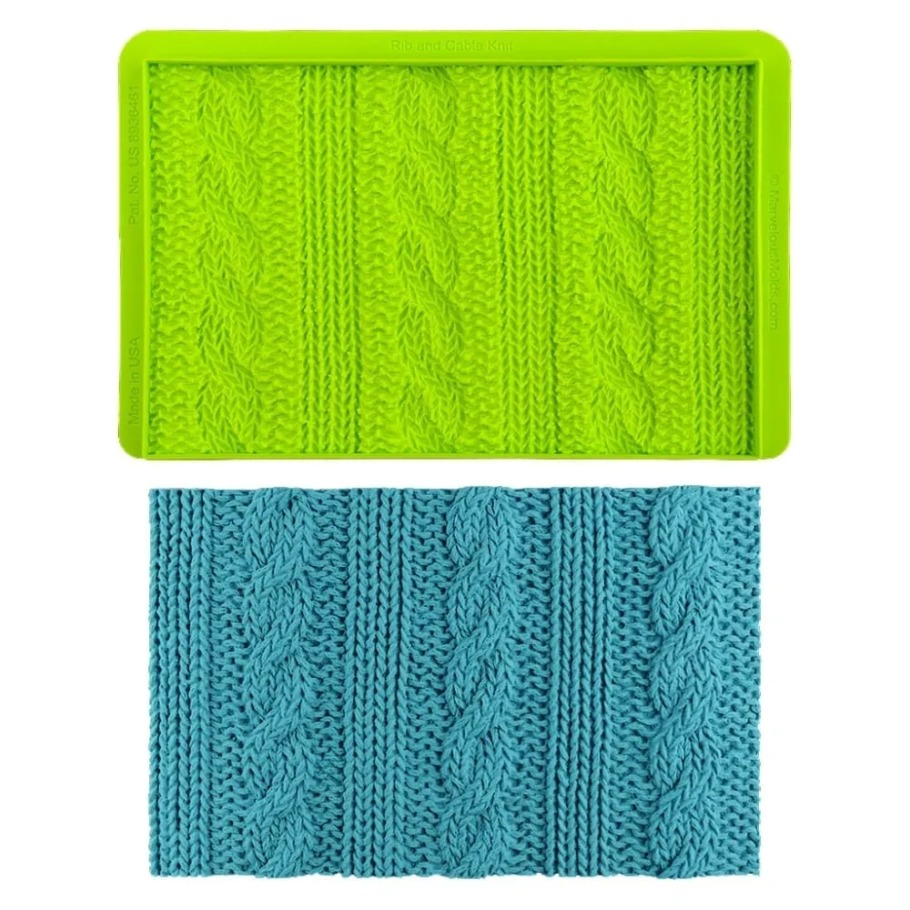 Marvelous Mold Rib & Cable Knit - Simpress Mould