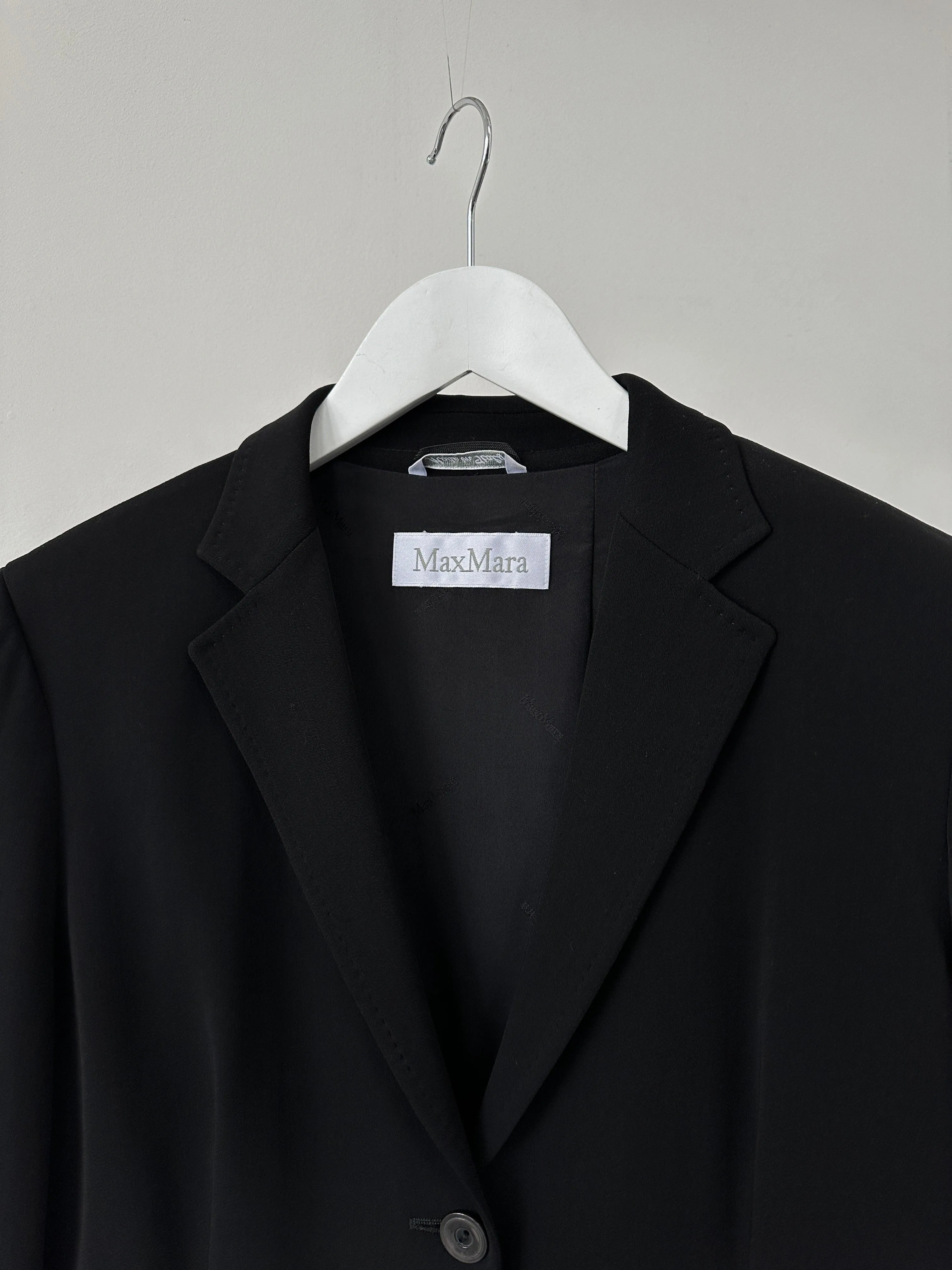 Max Mara Wool Silk Single Breasted Blazer - M
