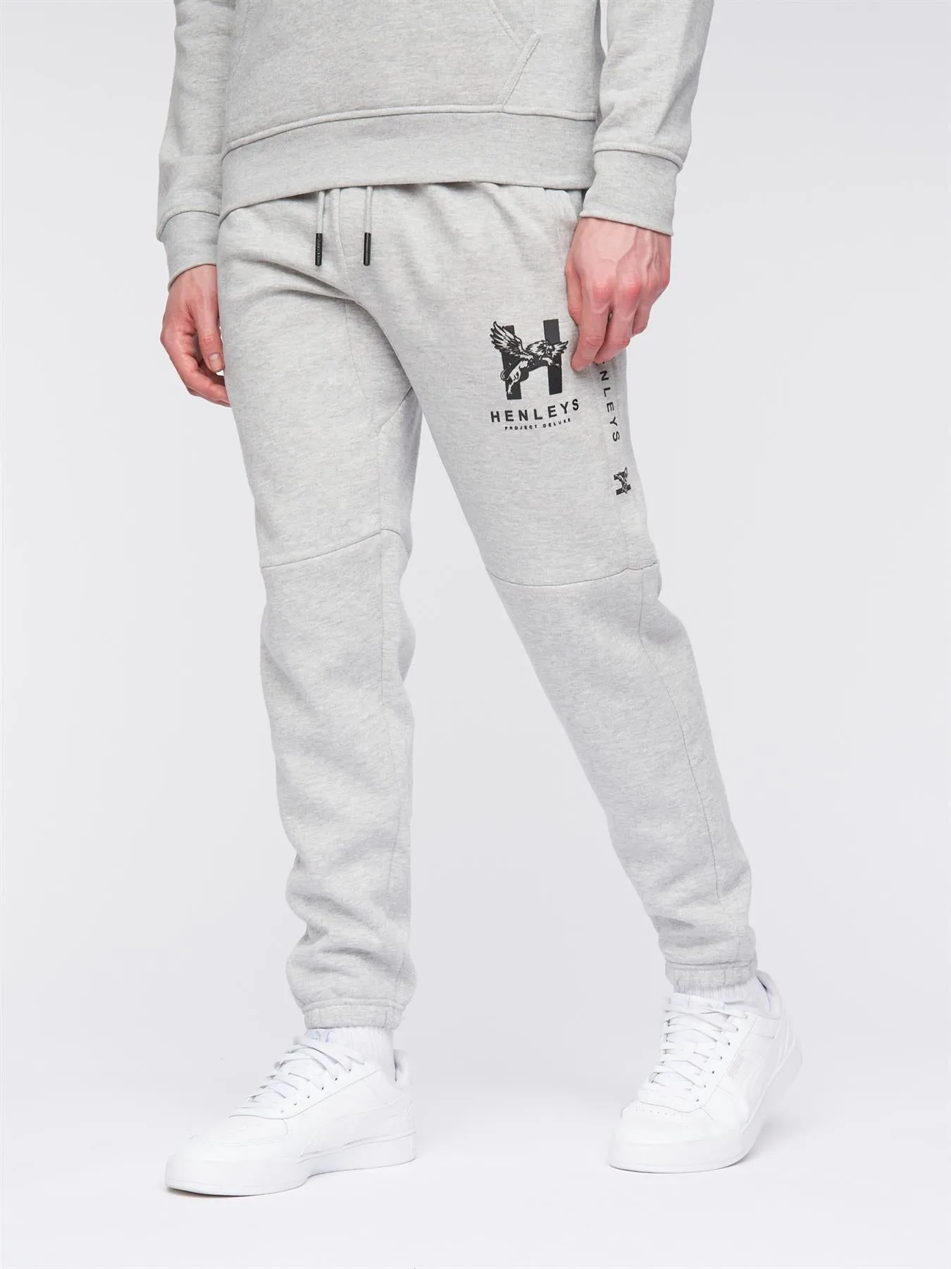 Mens Tapehen Joggers Grey Marl