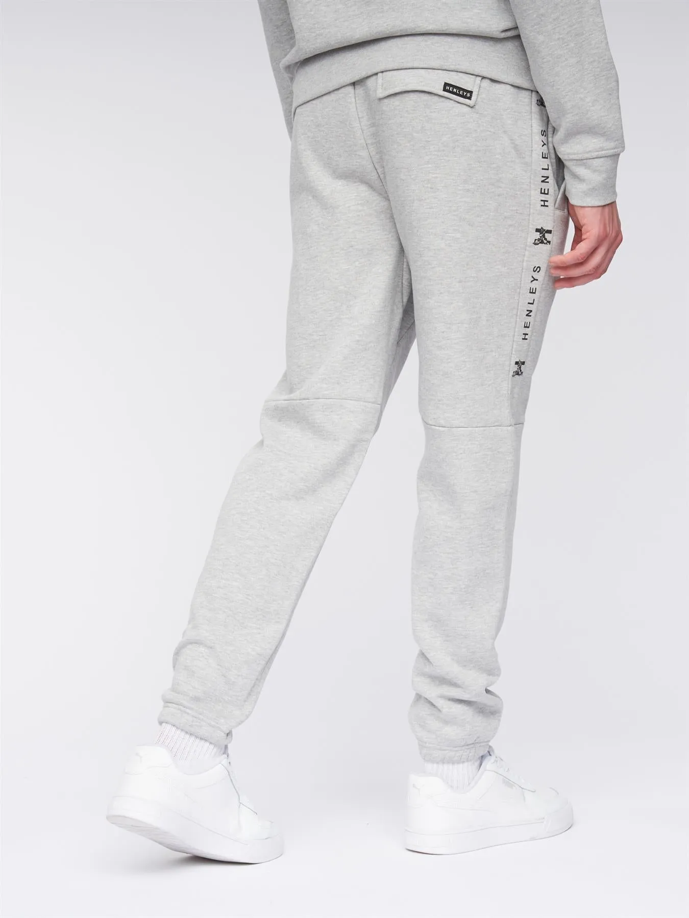 Mens Tapehen Joggers Grey Marl