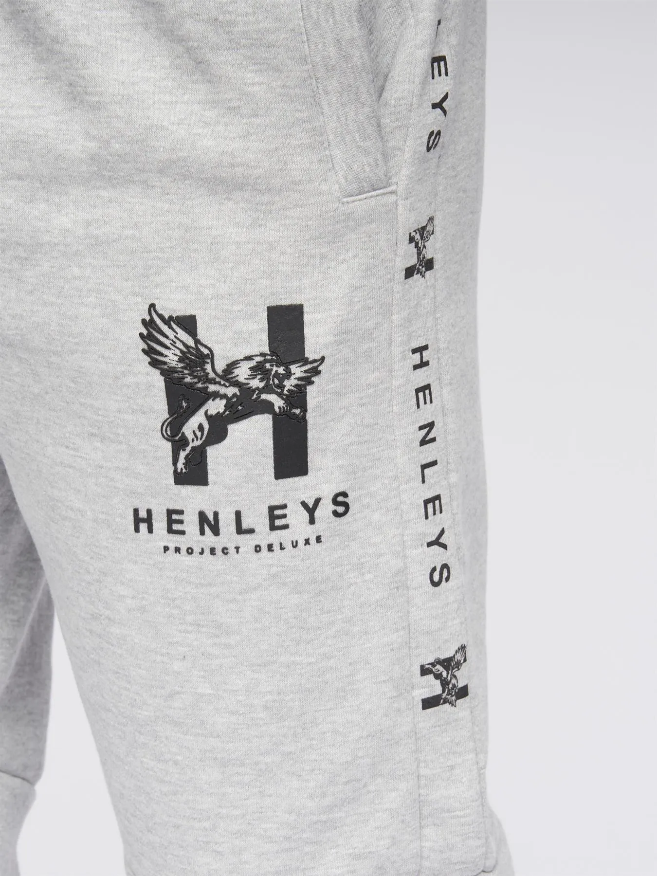 Mens Tapehen Joggers Grey Marl