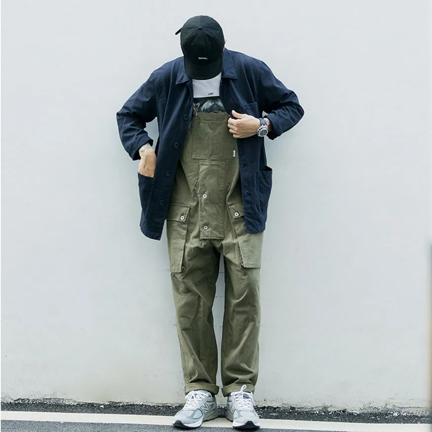 Multi-Pocket Bib Overalls