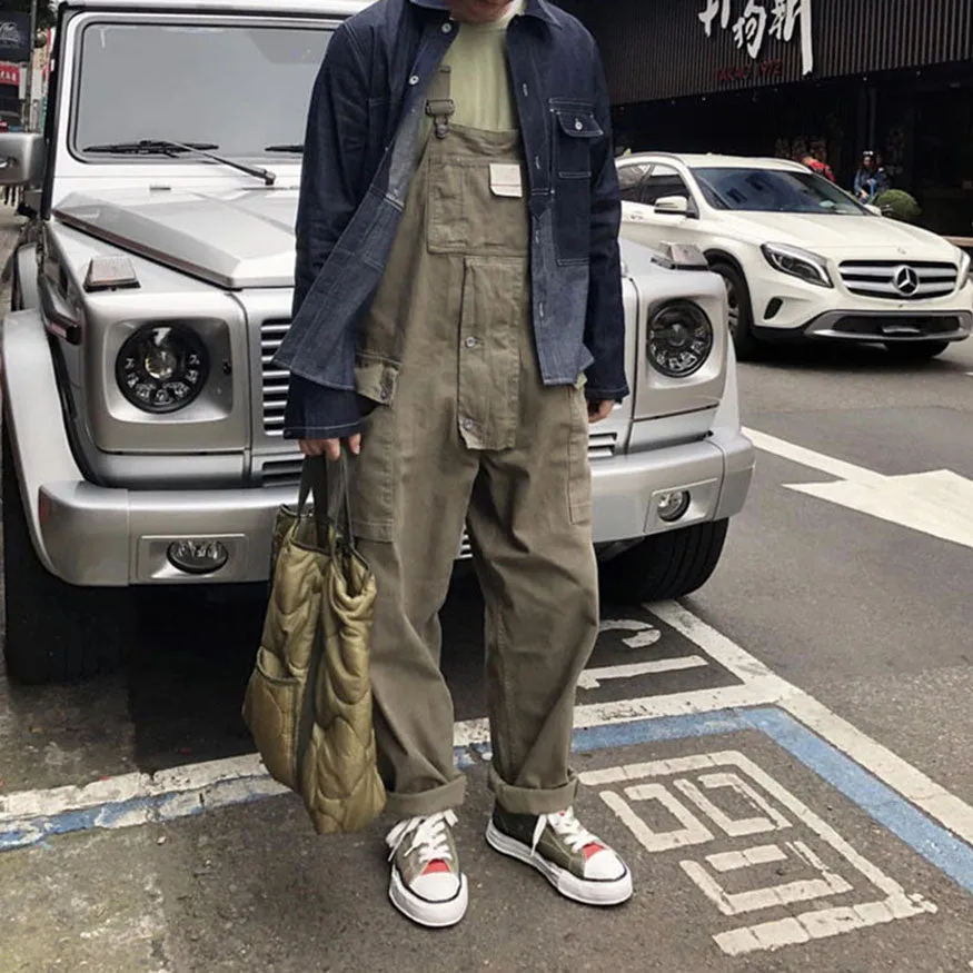 Multi-Pocket Bib Overalls