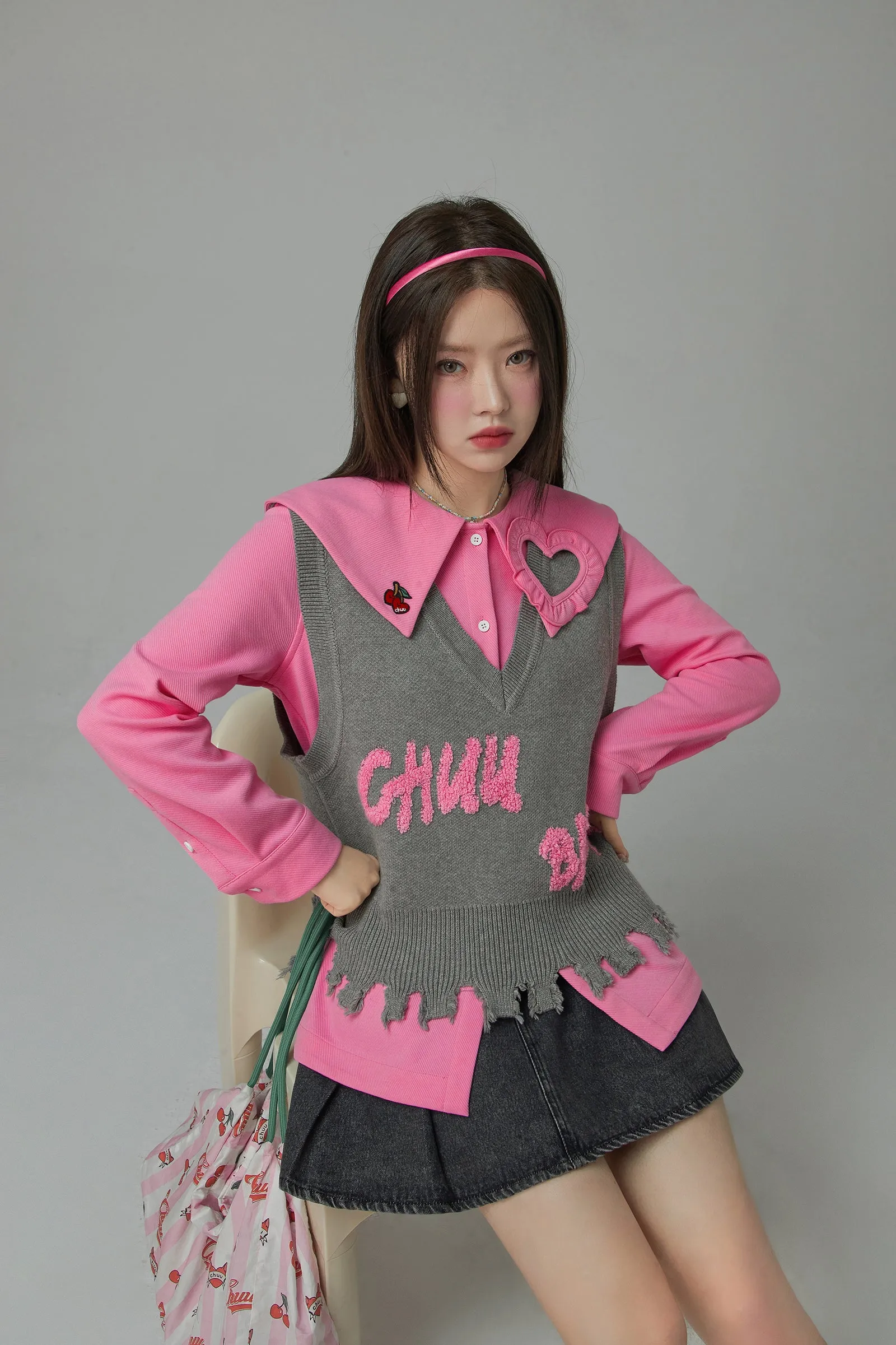 My Heart Is Pounding Knit Vest