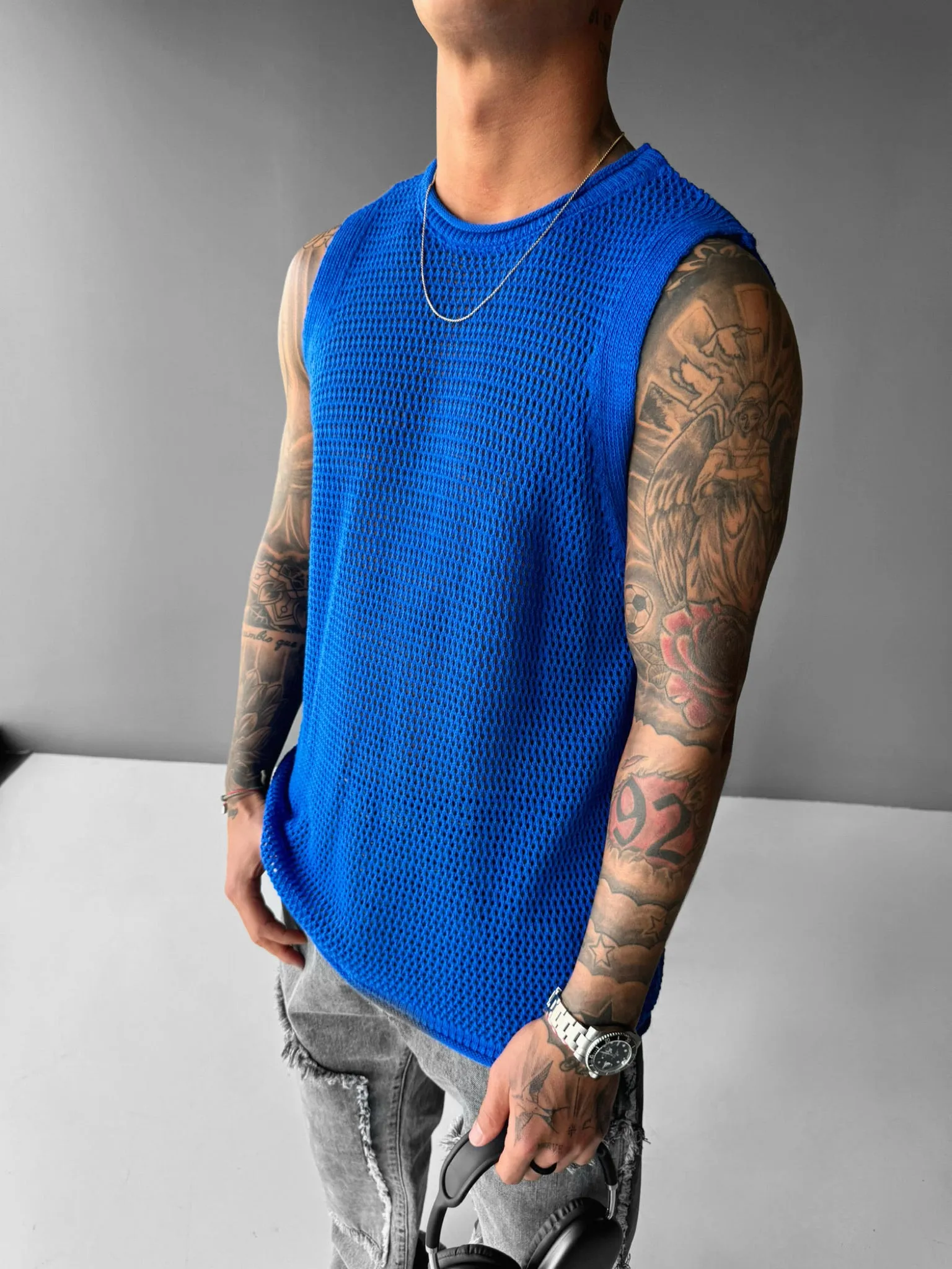 Oversize Textured Tanktop - Saks