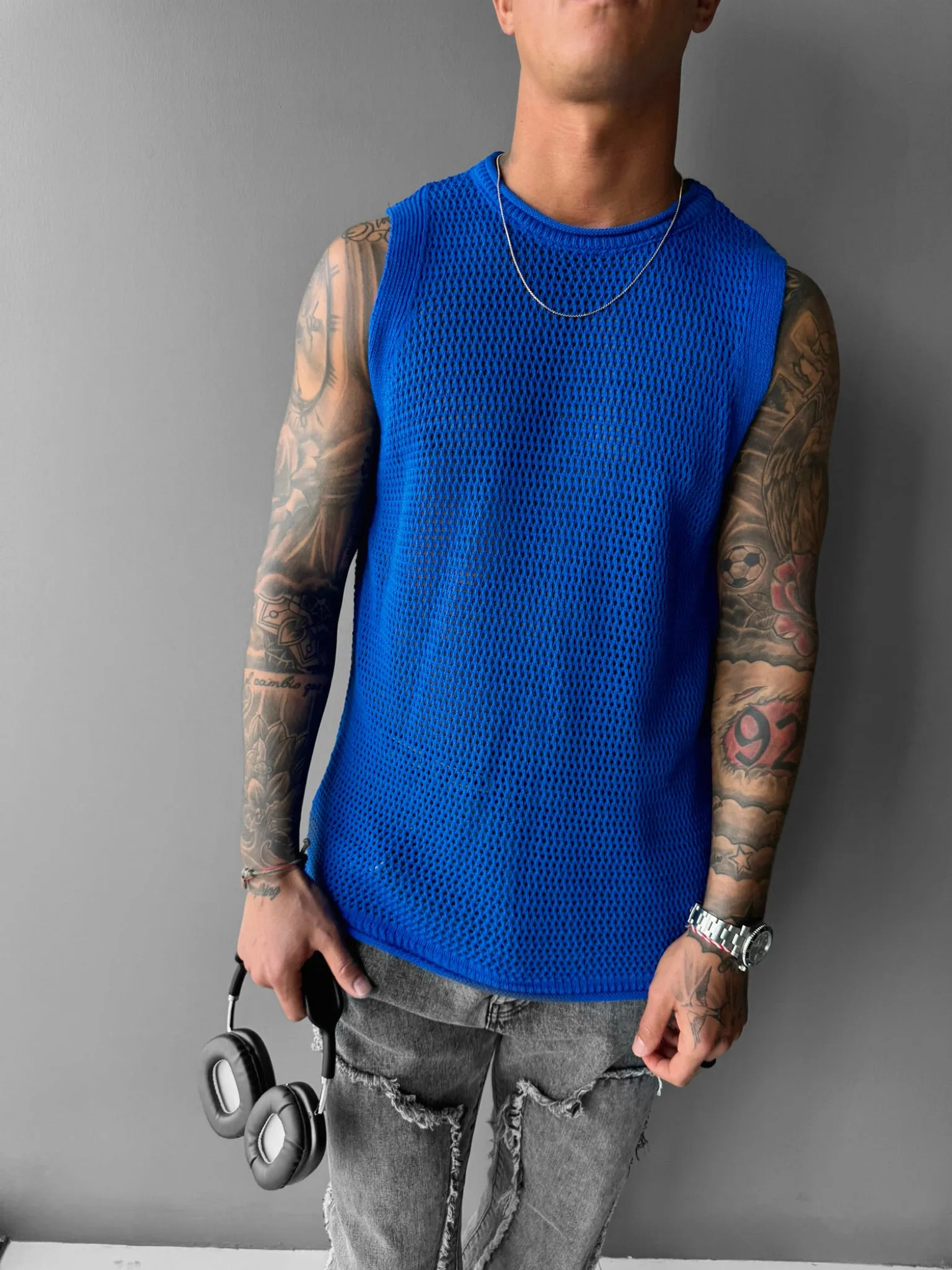 Oversize Textured Tanktop - Saks