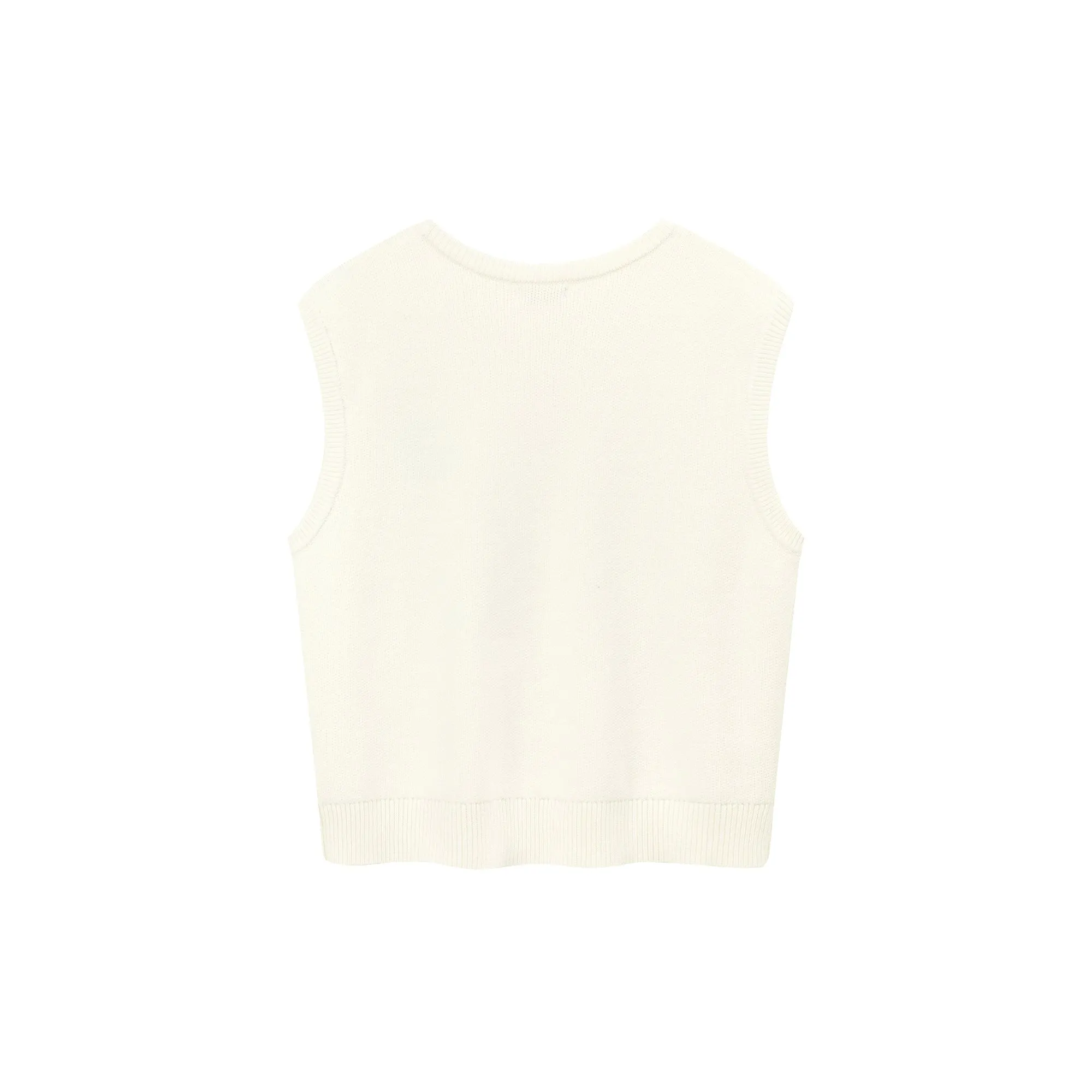 Rabbit Embroidery Knit Vest