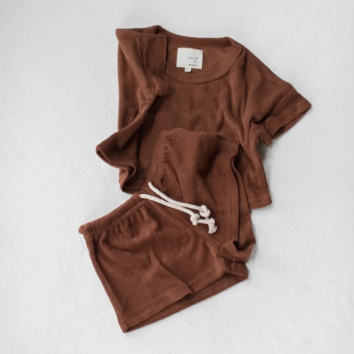 RAISED BY WATER - Terry Lounge Set | Chocolate