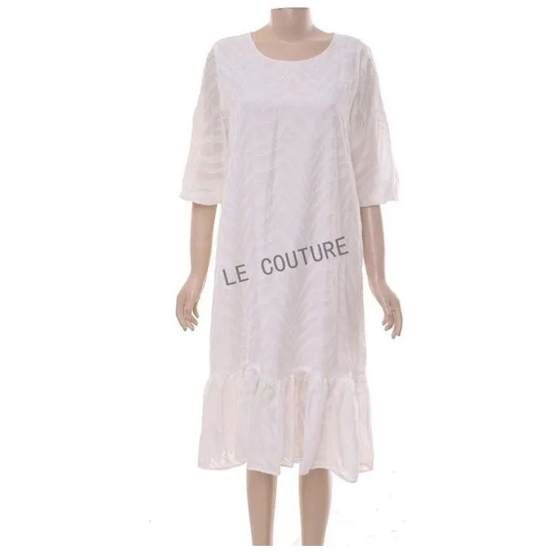 Ruffle Hem Loose Midi Dress.