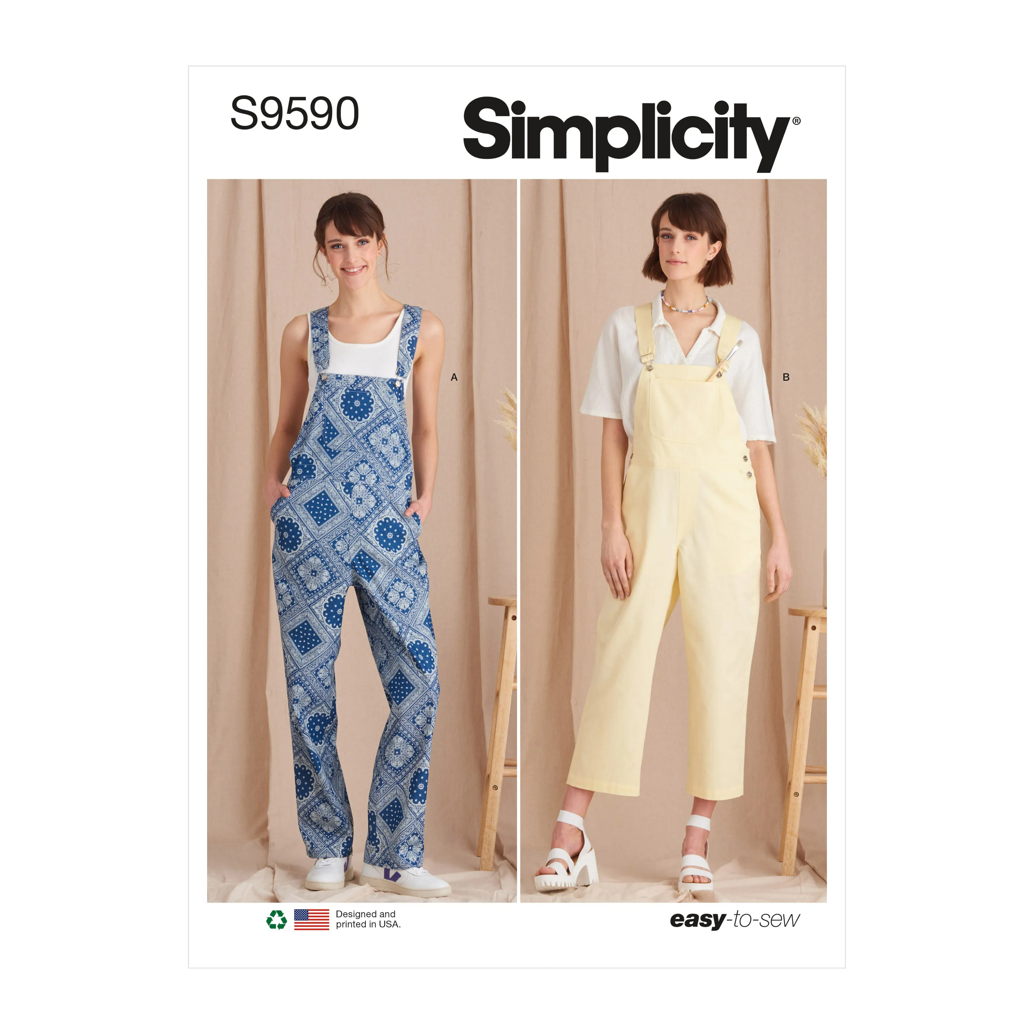 Simplicity Sewing Pattern 9590 Misses' Overalls