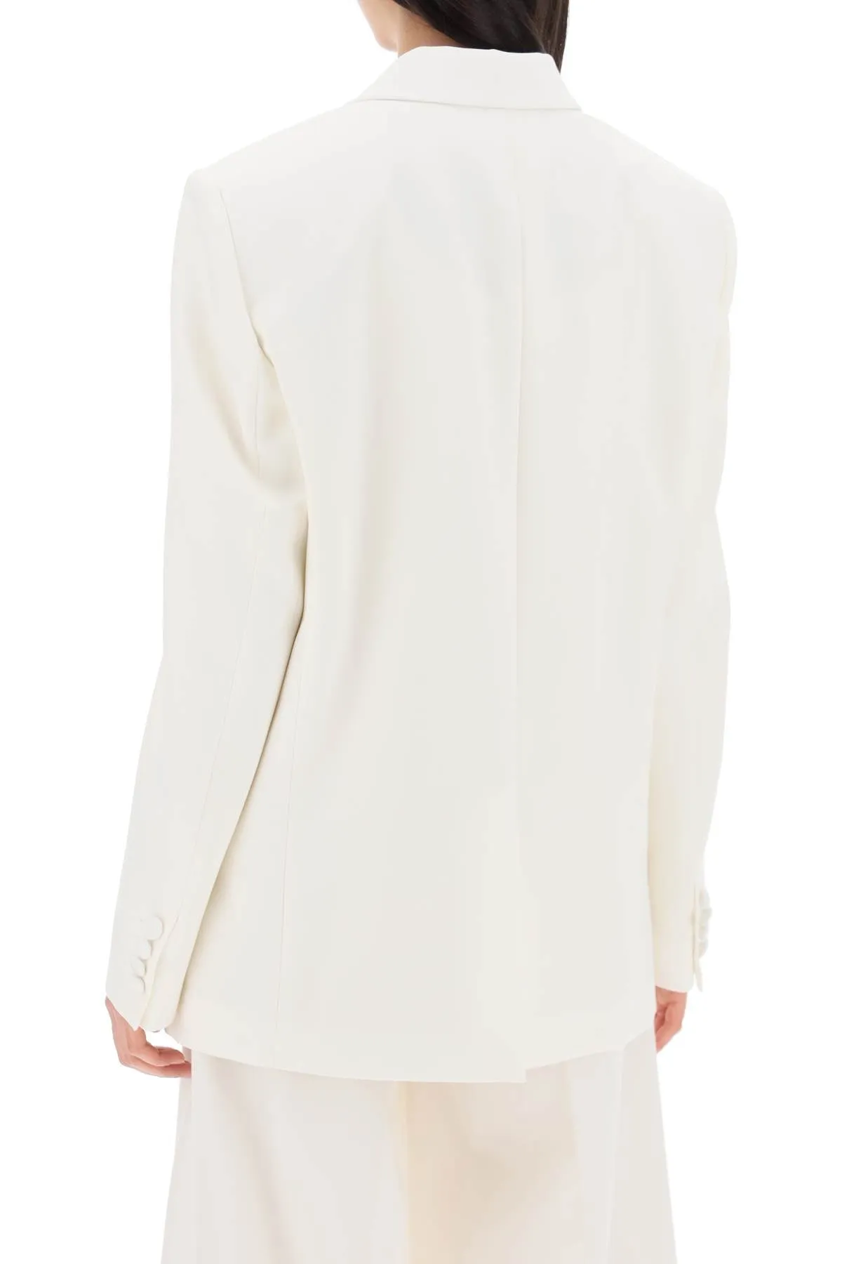 Stella mccartney single-breasted tailored blazer with sh 650110 3DU655 CHALK