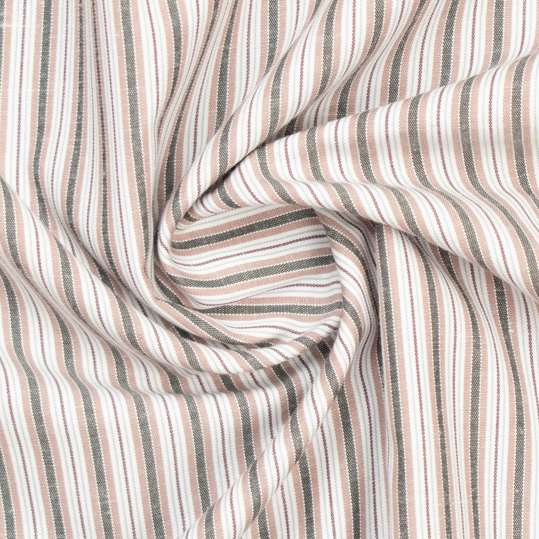 Stripe Shirting Design-49 Dusty Peach & Grey