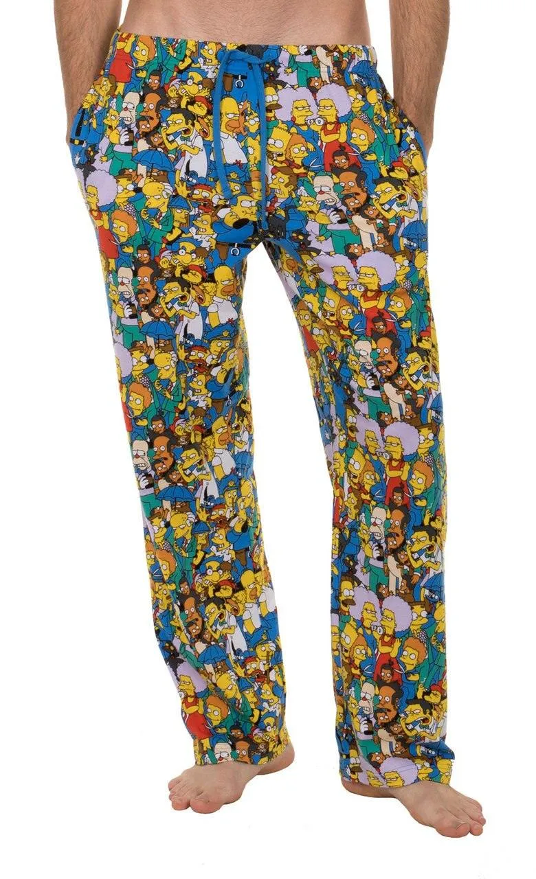 The Simpsons Springfield Multi Character Collage Lounge Pants