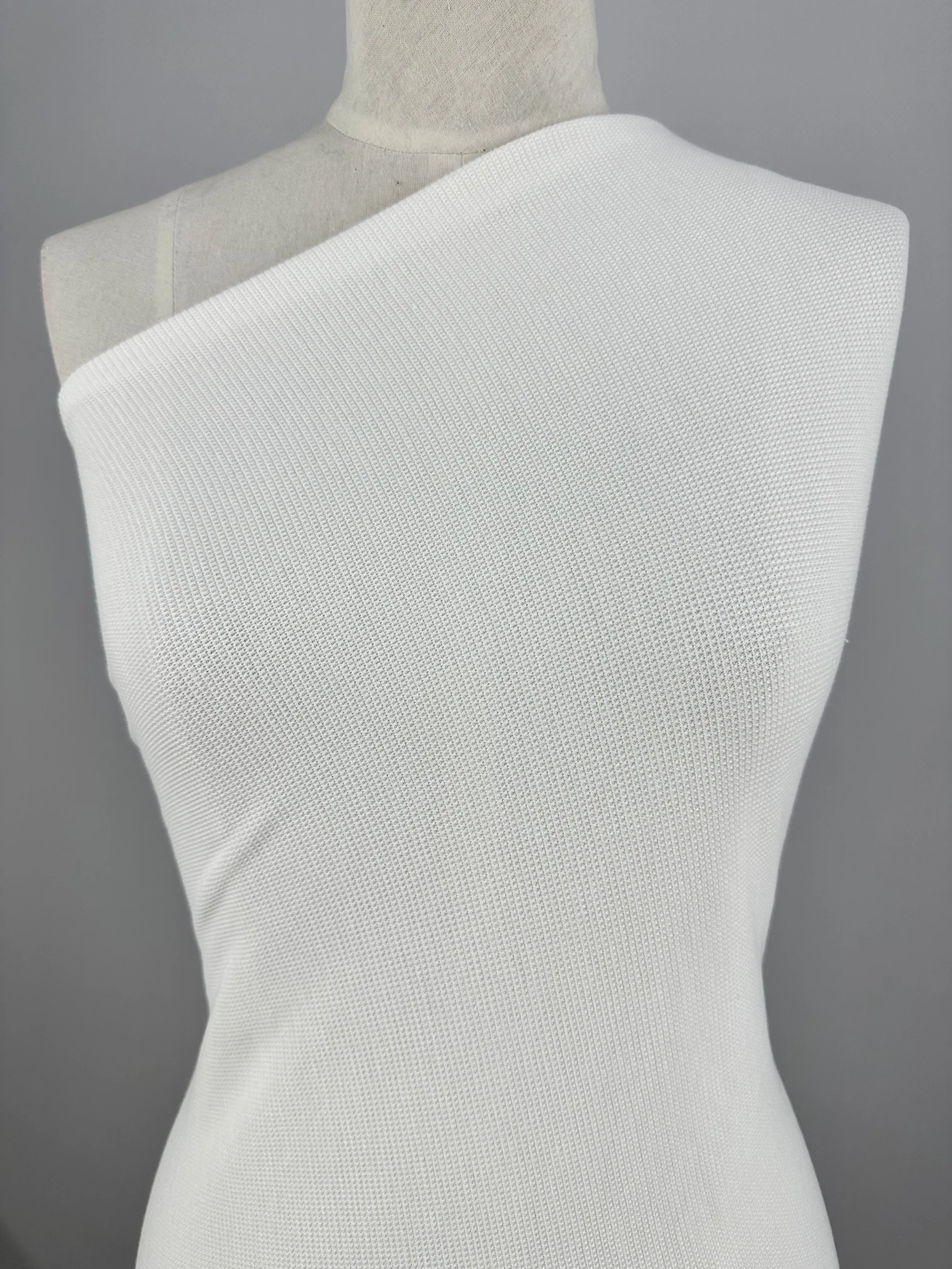 Waffle Knit - White - 152cm