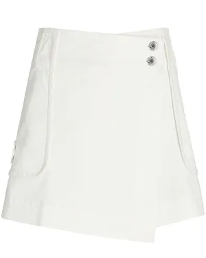 Washed White Covey Utility Skort