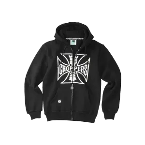wcc og logo zip hoody - black