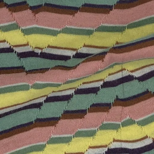 Yellow Pyramid Jacquard Stripe Jersey - SKU 4433 #S119